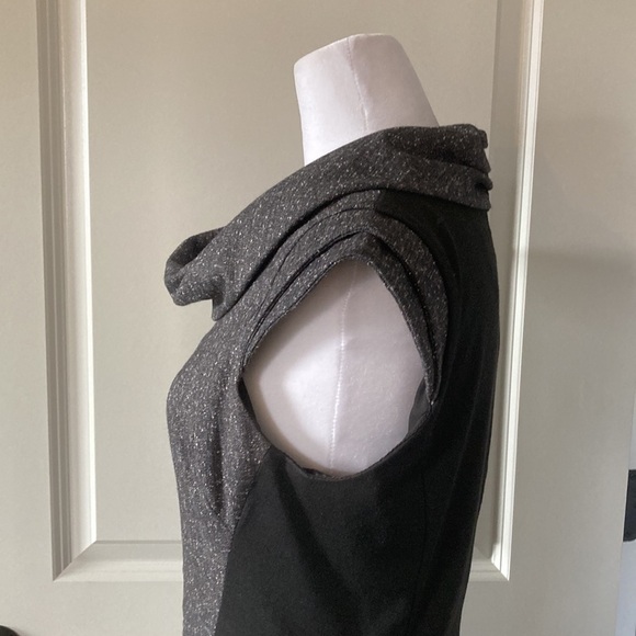 Saks Fifth Avenue BLACK Label 6 black gray bodycon dress - Picture 4 of 14